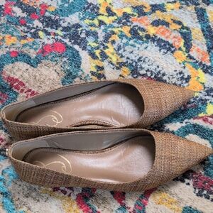 Sam Edelman Pointed Toe Woven Brown Flats 6.5